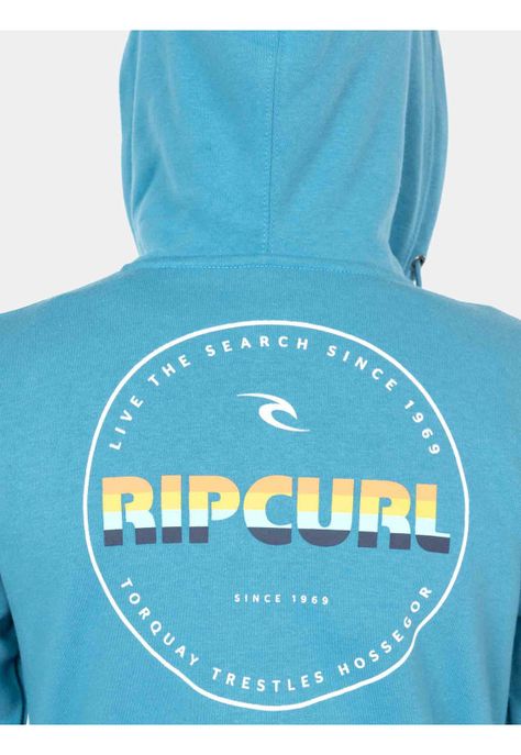 Poleron FZ Retro Flag  Celeste Infantil Rip Curl-1