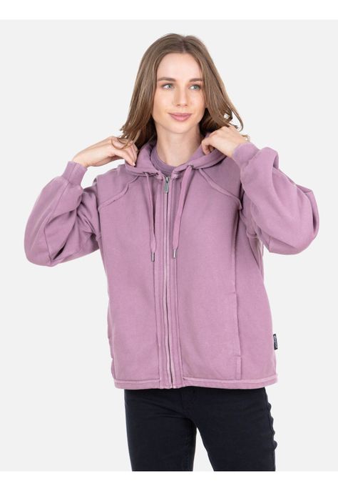 Poleron FZ Mai Full Zip Burdeo Mujer Rip Curl-3