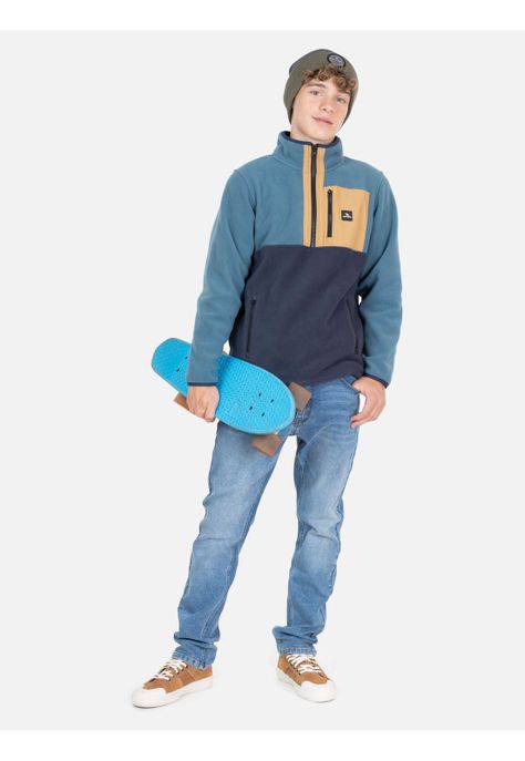 Poleron Micropolar Mareva Azul Infantil Rip Curl-3