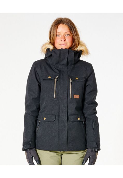 Parka Snow Mujer Negro Rip Curl-0
