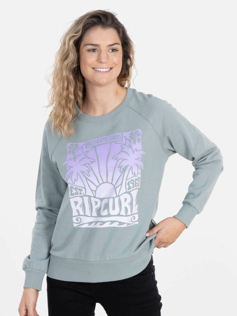 Poleron RIPCURL 1969 Mujer Verde Rip Curl-0