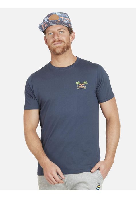 Polera JACK HB PIER SS TEE Hombre Azul Rip Curl-0