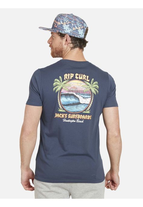 Polera JACK HB PIER SS TEE Hombre Azul Rip Curl-1