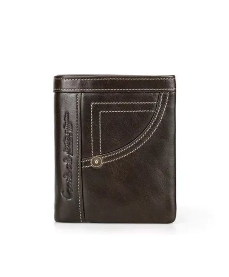 Billetera De Cuero Marca Contacts M1322 Café -0