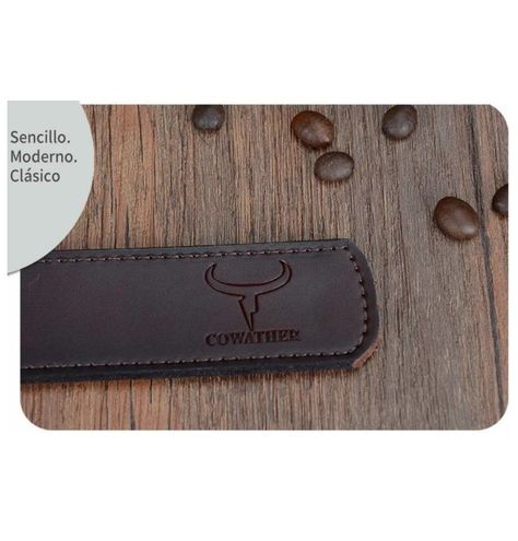 Cinturón De Cuero Cowather Modelo XF011 Negro-6