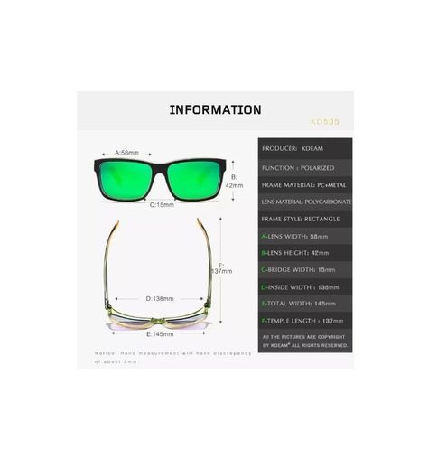 Lentes De Sol Kdeam Modelo KD505 C7 Polarizados Uv400-4