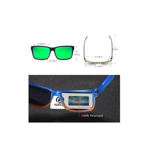 Lentes De Sol Kdeam Modelo Kd505 C29 Polarizados Uv400-4