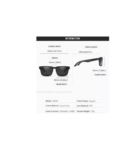 Gafas De Sol Kdeam Modelo Kd332 C9 Polarizado Uv400 Estuche-4