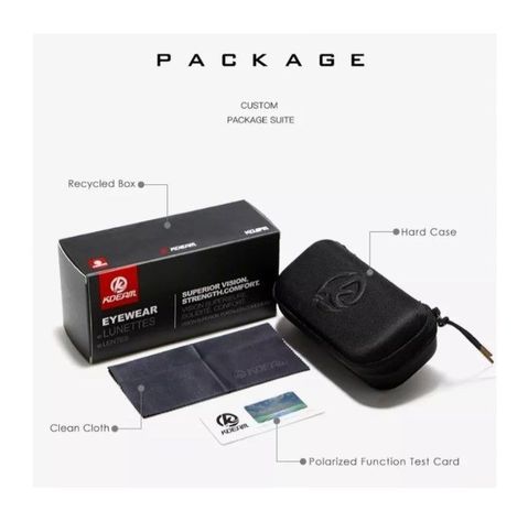 Gafas De Sol Kdeam Modelo Kd332 C9 Polarizado Uv400 Estuche-6