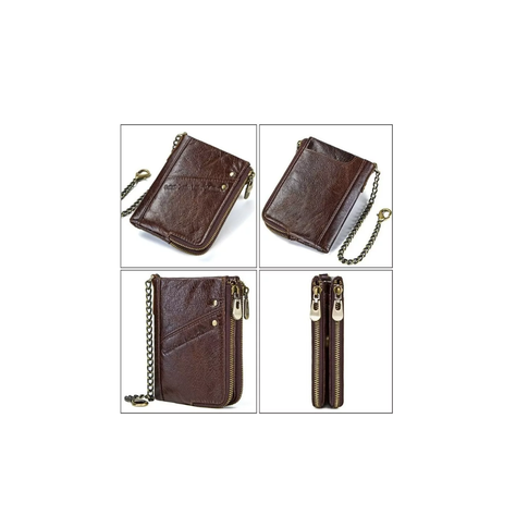Billetera De Cuero Marca Contact´s Modelo M1265 Café Oscuro-2