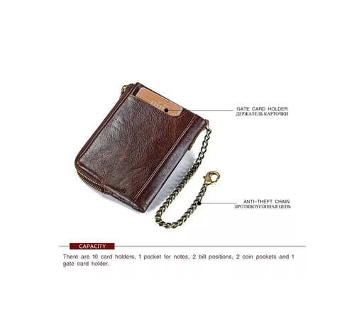 Billetera De Cuero Marca Contact´s Modelo M1265 Café Oscuro-6