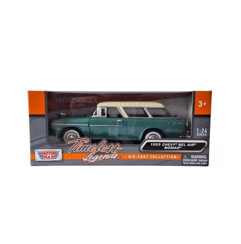 Auto De 1955 Chevy Bel Air Nomad Escala 1:24 Motormax-1