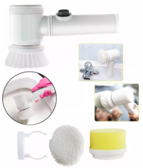 Cepillo 5 en 1 Recargable para Bañeras Lava platos -1