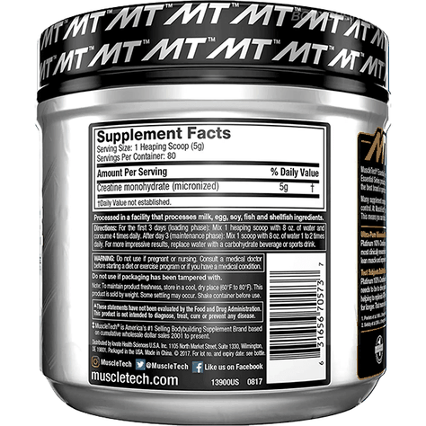 Creatina Monohidratada - platinum Muscletech - 400grs-1