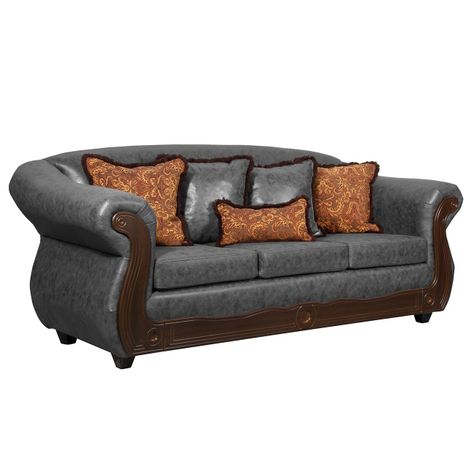 Juego de Living 3 2 1 1 Estambul Gris-2