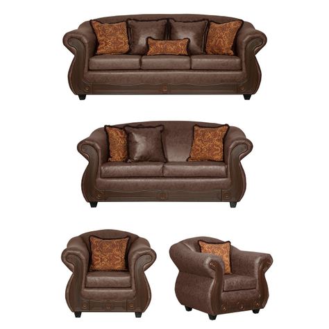 Juego de Living 3 2 1 1 Estambul Chocolate-0