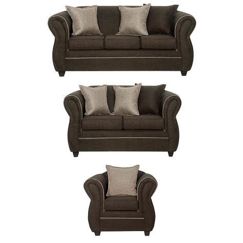 Juego de Living 3 2 1 Emili Café-0