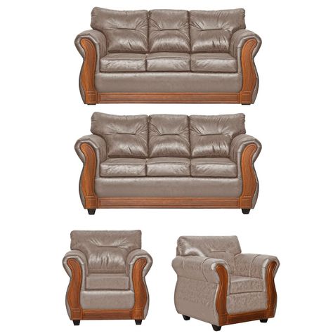 Juego de Living 3 2 1 1 Toronto Beige-0