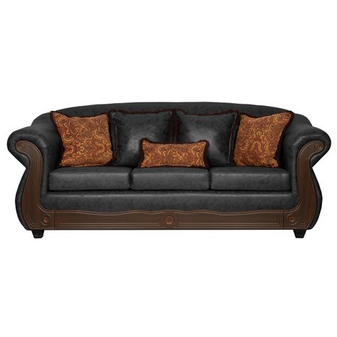 Juego de Living 3 2 1 1 Estambul Negro-1