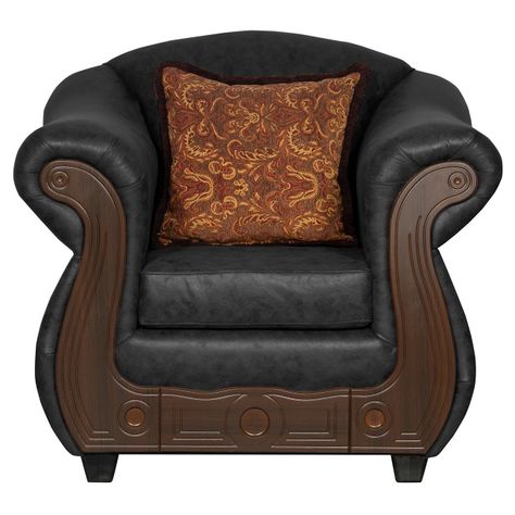Juego de Living 3 2 1 1 Estambul Negro-5
