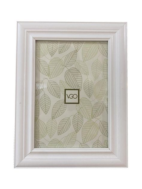 Marco plástico simil madera Blanco 13x18 cm Vgo-0