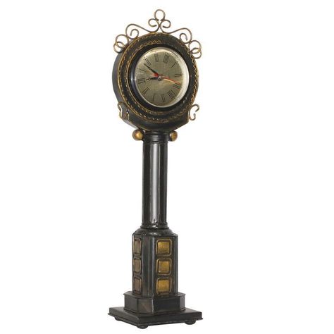 Adorno reloj metal 13*9.5*41.5 Unico 41x13x9 cm-0