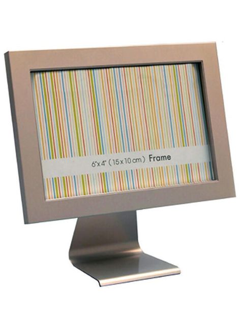 Marco metal tipo Plasma Plateado 10x15 cm-0