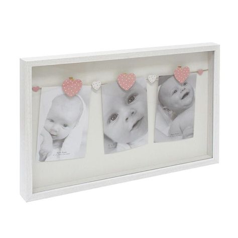 Marco 27x43 madera con pinzas Rosa 27x43 cm / 3F-0