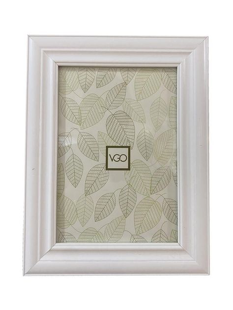 Marco plástico simil madera Blanco 40x50 cm-0