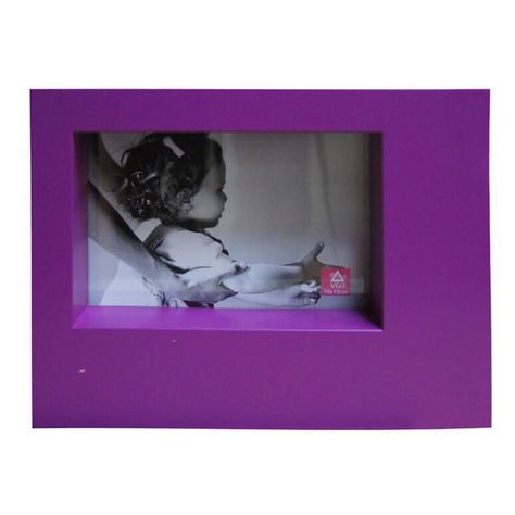 Marco 10x15 plástico box ancho color Violeta 10x15 cm-0