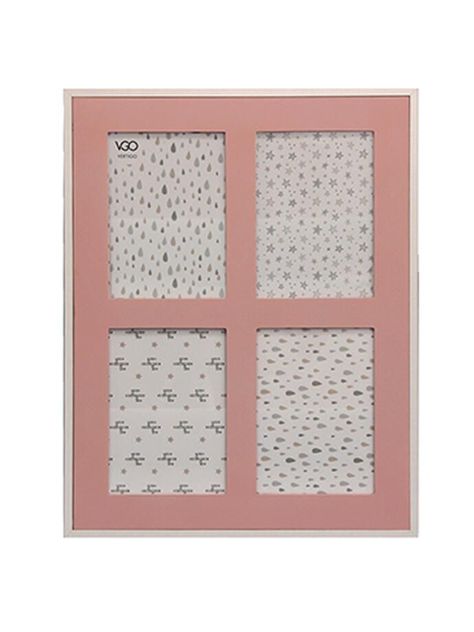 Marco Doble. madera Rosa/Celeste  15x21 cm / 2F-0