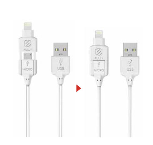CABLE USB CERTIFICADO 2 EN 1 LIGHTNING MICRO USB I3MWT-0