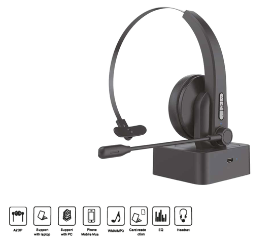 AUDIFONOS BLUETOOTH AUDIOPRO V5.0 CALL CENTER AP02071-0