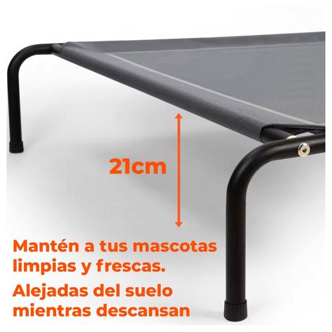 Cama Elevada para tu Perro con Malla Transpirable 122*72*21cm-2