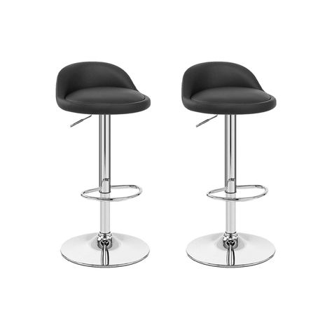 Pack 2 Silla Piso Bar Taburete negro-0