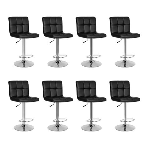 Pack 8 Silla Piso Bar Taburete Con Respaldo-0