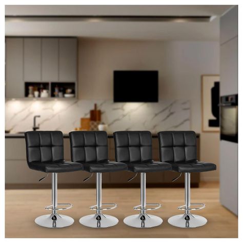 Pack 8 Silla Piso Bar Taburete Con Respaldo-5