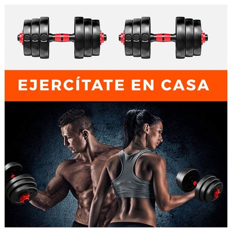 Mancuernas con Peso 30 kg Ajustable y Guantes Incluidos-3