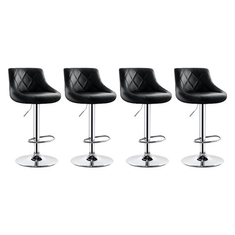 Pack 4 Silla Piso Bar Taburete con Respaldo-0