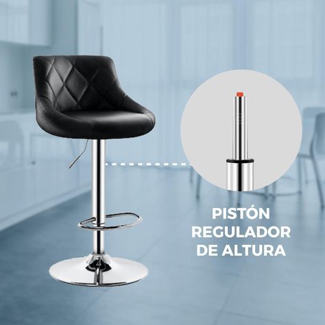 Pack 4 Silla Piso Bar Taburete con Respaldo-1