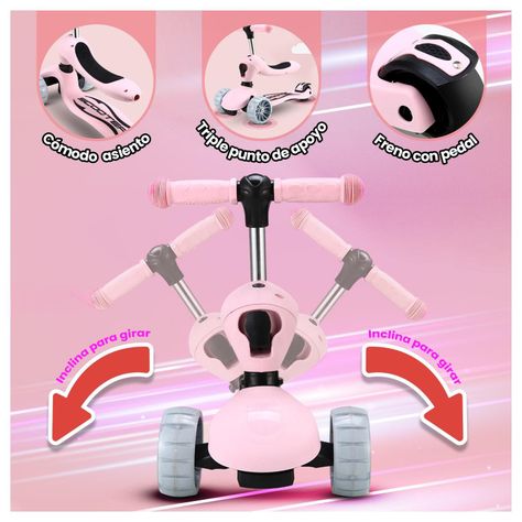 Scooter Monopatín con asiento Convertible 3 en 1-1