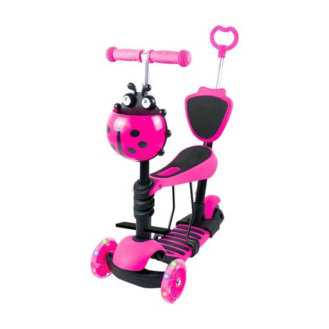Scooter Monopatín 5 en 1 y ruedas con luces-0