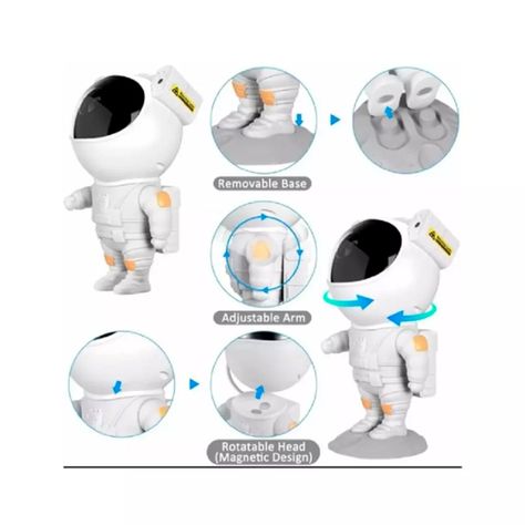 Lampara Proyector Astronauta De Galaxia Luz Led rgb-premium-1