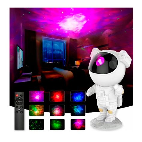 Lampara Proyector Astronauta De Galaxia Luz Led rgb-premium-3