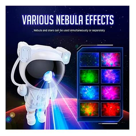 Lampara Proyector Astronauta De Galaxia Luz Led rgb-premium-4