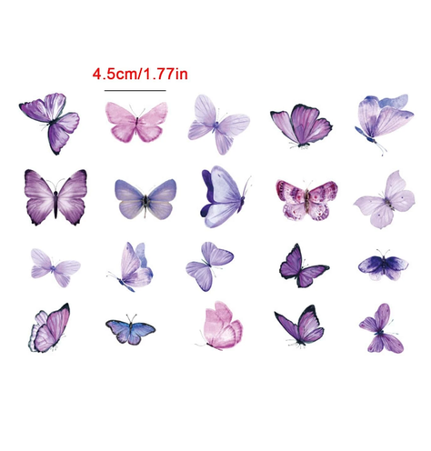 Set de Pegatinas de Mariposas Multicolor-0