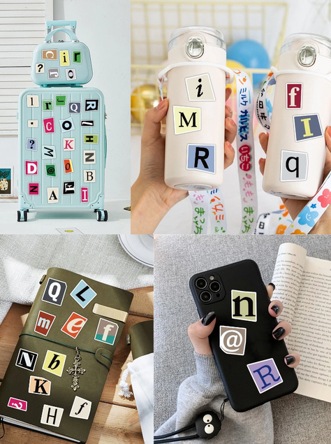 Set de Pegatinas de Letras Coloridas-3