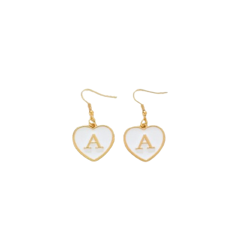 Pendientes de Corazón con Inicial-0