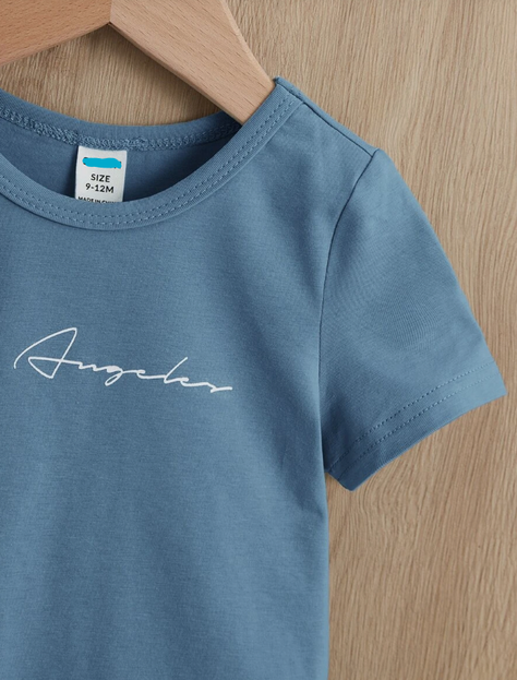 Set de Camiseta y Shorts Deportivos para Chicos - Neblina Azul-4