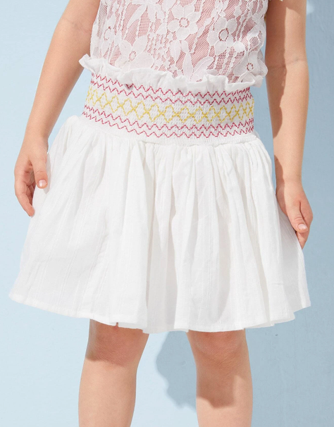 Falda de Campana con Bordado para Niñas-4